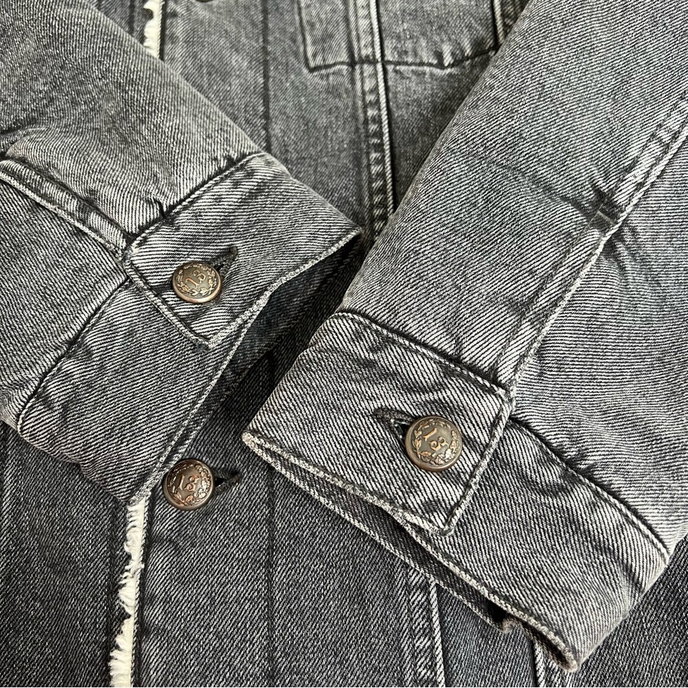R13 Lyle Trucker Jacket. Denim. Dark grey/black. Gently used - Picture 3 of 12